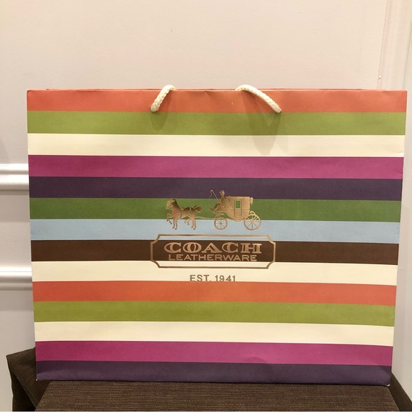 Coach scarf box with gift bag and ribbon. Excellent condition. - Picture 3 of 4